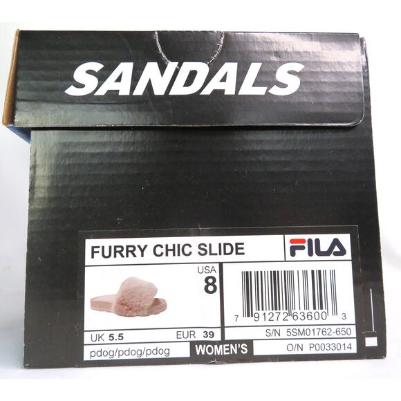 New FILA Pink Furry Chic Women's Slide Sandals Sz 8 EU 39 - Picture 10 of 10